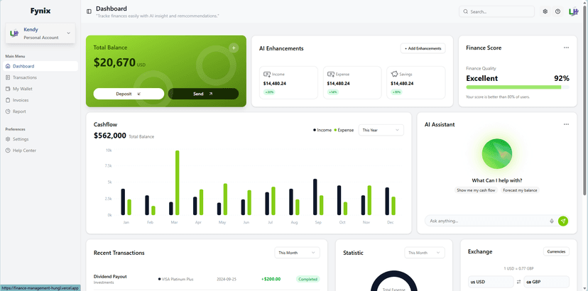 Fynix - Finance Management project thumbnail
